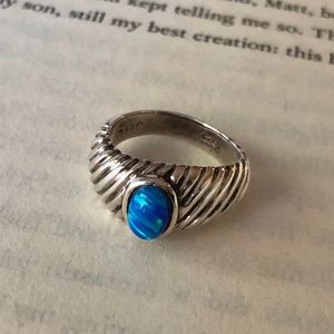 Vintage Fire Opal Croissant Ring